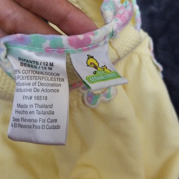 Vintage Sesame Street 6-9 m Playsuit Gingham Baby Outfit Vintage Baby Outfit Baby Clothes Sesame Street Floral Summer Outfit